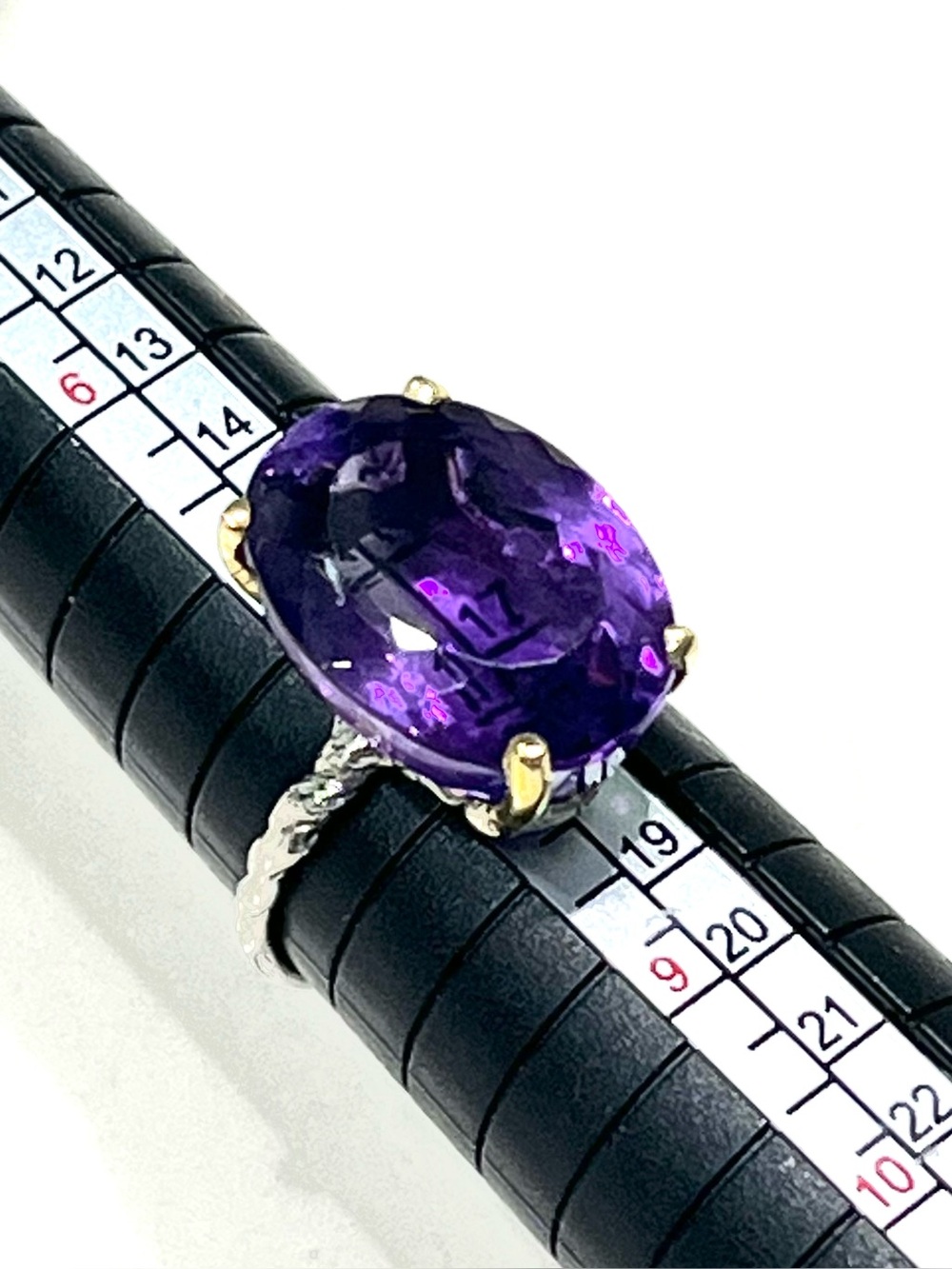 20 Ct Amethyst 14KGP Ring
